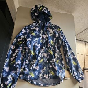 The North Face Kids Floral Raincoat - Blue and Yellow